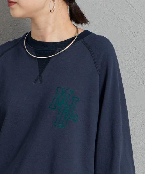 MICA&DEAL（マイカ＆ディール）の「[MICA&DEAL/マイカアンドディール] フロッキーロゴプリントスウェット（スウェット・レディース・グレー/ネイビー・F）」の14枚目の写真