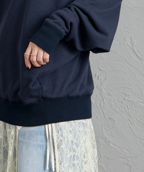 MICA&DEAL（マイカ＆ディール）の「[MICA&DEAL/マイカアンドディール] フロッキーロゴプリントスウェット（スウェット・レディース・グレー/ネイビー・F）」の16枚目の写真