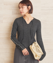 plage（プラージュ）の「Girls Department Club FINE RIB MERROW SL トップス（ニット/セーター・レディース）」