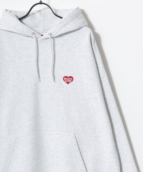 BEN DAVIS(ベンデイビス)の「BEN DAVIS/ベンデイビス BD HEARTS HOODIE/オーバーサイズ 裏起毛 ストリート ハート バックプリント ロゴ ワンポイント刺繍 スウェット パーカー フーディー/レディース メンズ(パーカー・メンズ・ブラック/ネイビー/アッシュグレー・XL/L/M)」の6枚目の写真