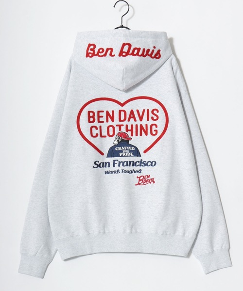 BEN DAVIS(ベンデイビス)の「BEN DAVIS/ベンデイビス BD HEARTS HOODIE/オーバーサイズ 裏起毛 ストリート ハート バックプリント ロゴ ワンポイント刺繍 スウェット パーカー フーディー/レディース メンズ(パーカー・メンズ・ブラック/ネイビー/アッシュグレー・XL/L/M)」の13枚目の写真