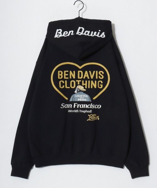 BEN DAVIS(ベンデイビス)の「BEN DAVIS/ベンデイビス BD HEARTS HOODIE/オーバーサイズ 裏起毛 ストリート ハート バックプリント ロゴ ワンポイント刺繍 スウェット パーカー フーディー/レディース メンズ(パーカー・メンズ・ブラック/ネイビー/アッシュグレー・XL/L/M)」の11枚目の写真