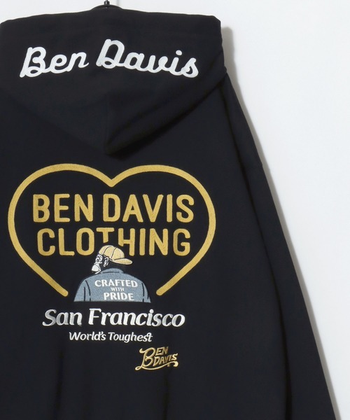 BEN DAVIS(ベンデイビス)の「BEN DAVIS/ベンデイビス BD HEARTS HOODIE/オーバーサイズ 裏起毛 ストリート ハート バックプリント ロゴ ワンポイント刺繍 スウェット パーカー フーディー/レディース メンズ(パーカー・メンズ・ブラック/ネイビー/アッシュグレー・XL/L/M)」の5枚目の写真