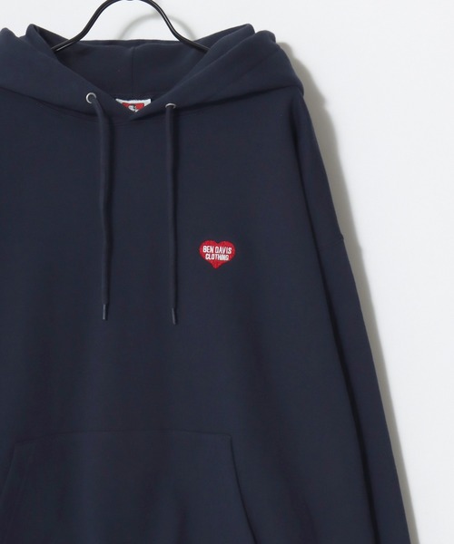 BEN DAVIS(ベンデイビス)の「BEN DAVIS/ベンデイビス BD HEARTS HOODIE/オーバーサイズ 裏起毛 ストリート ハート バックプリント ロゴ ワンポイント刺繍 スウェット パーカー フーディー/レディース メンズ(パーカー・メンズ・ブラック/ネイビー/アッシュグレー・XL/L/M)」の8枚目の写真