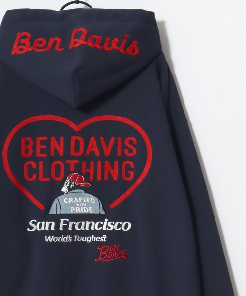 BEN DAVIS(ベンデイビス)の「BEN DAVIS/ベンデイビス BD HEARTS HOODIE/オーバーサイズ 裏起毛 ストリート ハート バックプリント ロゴ ワンポイント刺繍 スウェット パーカー フーディー/レディース メンズ(パーカー・メンズ・ブラック/ネイビー/アッシュグレー・XL/L/M)」の9枚目の写真