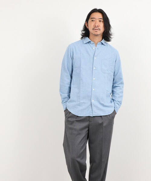 NOLLEY’S(ノーリーズ)の「COTOLINO ドビーワイドカラーシャツ 26AW(シャツ/ブラウス・メンズ・グレイッシュブルー/ライトグリーン・XL/L/M/S)」の8枚目の写真