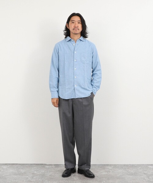 NOLLEY’S(ノーリーズ)の「COTOLINO ドビーワイドカラーシャツ 26AW(シャツ/ブラウス・メンズ・グレイッシュブルー/ライトグリーン・XL/L/M/S)」の10枚目の写真