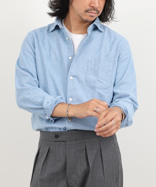 NOLLEY’S(ノーリーズ)の「COTOLINO ドビーワイドカラーシャツ 26AW(シャツ/ブラウス・メンズ・グレイッシュブルー/ライトグリーン・XL/L/M/S)」の11枚目の写真