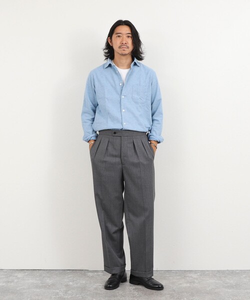NOLLEY’S(ノーリーズ)の「COTOLINO ドビーワイドカラーシャツ 26AW(シャツ/ブラウス・メンズ・グレイッシュブルー/ライトグリーン・XL/L/M/S)」の14枚目の写真