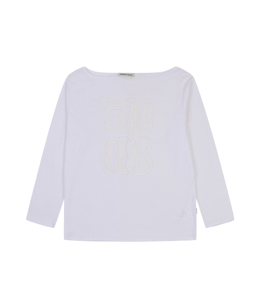 ORDINARY HOLIDAY（オーディナリー ホリデー）の「APPLIQUE ロングスリーブTシャツ [WHITE]（Tシャツ/カットソー・レディース・その他・FREE）」の3枚目の写真