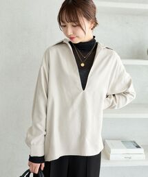 細コーデュロイスキッパーシャツ