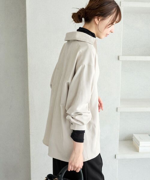 le.coeur blanc(ルクールブラン)の「細コーデュロイスキッパーシャツ(シャツ/ブラウス・レディース・ブラック/グレイッシュベージュ/モカ・38)」の10枚目の写真