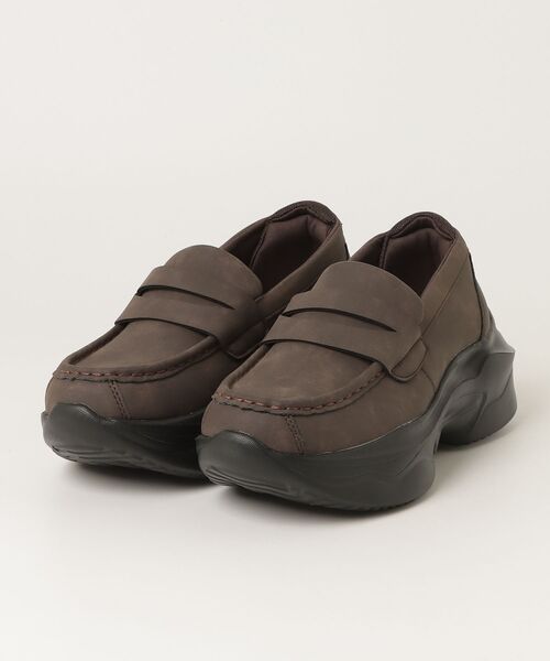 kitson(キットソン)の「KITSON キットソン スニーファー スリッポン スニーカーローファー 厚底 ウェッジソール 軽量 ローカット 1509(ローファー・レディース・ブラック×ブラック/ブラウン・LL/L/M)」の1枚目の写真