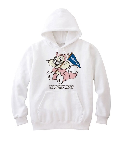 Moftique（モフティック）の「Moftique（モフティック） プルパーカー メンズ スウェット アニマル 猫 キャット イラスト ロゴ プリント プルオーバーパーカー フーディー スエット トップス レディース ユニセックス（パーカー・メンズ・ブラック系2/ブラック系1/ホワイト系1/ホワイト系2・XL/L/M）」の3枚目の写真