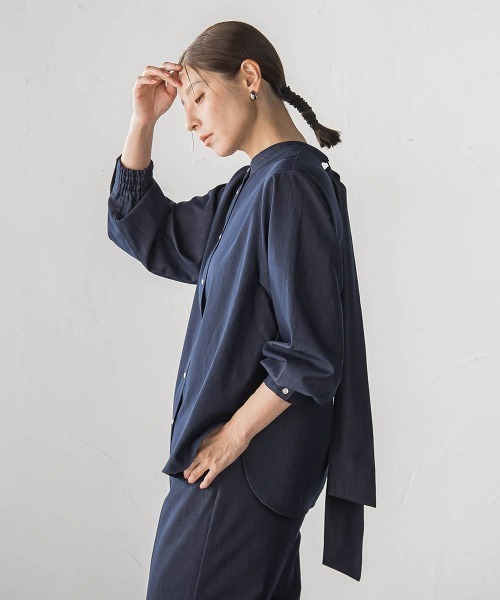 la.f…(ラエフ)の「ストレッチデニムボウタイブラウス(シャツ/ブラウス・レディース・ネイビー・9号)」の16枚目の写真