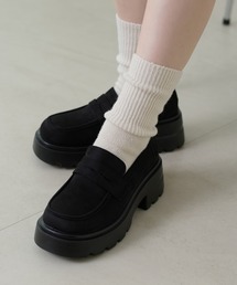 【apres jour clair】スエード厚底ローファー