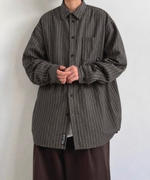 AsaAura（アサオーラ）の「ストライプ柄シャツ メンズ秋冬シャツ長袖（シャツ/ブラウス）」