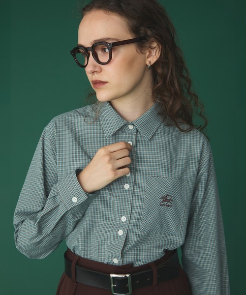 SAINT REPOS(サンルポ)の「【SAINT REPOS サンルポ別注】多ボタンレギュラーシャツ(シャツ/ブラウス・レディース・レッド/ブラック/ベージュ/ブラウン/ブルー・FREE)」の1枚目の写真