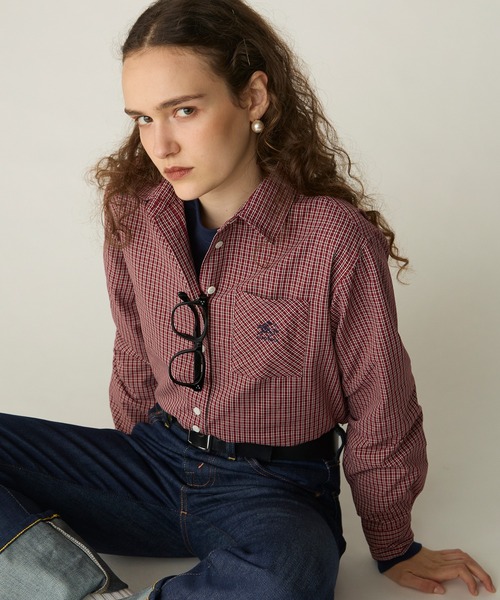 SAINT REPOS(サンルポ)の「【SAINT REPOS サンルポ別注】多ボタンレギュラーシャツ(シャツ/ブラウス・レディース・レッド/ブラック/ベージュ/ブラウン/ブルー・FREE)」の13枚目の写真