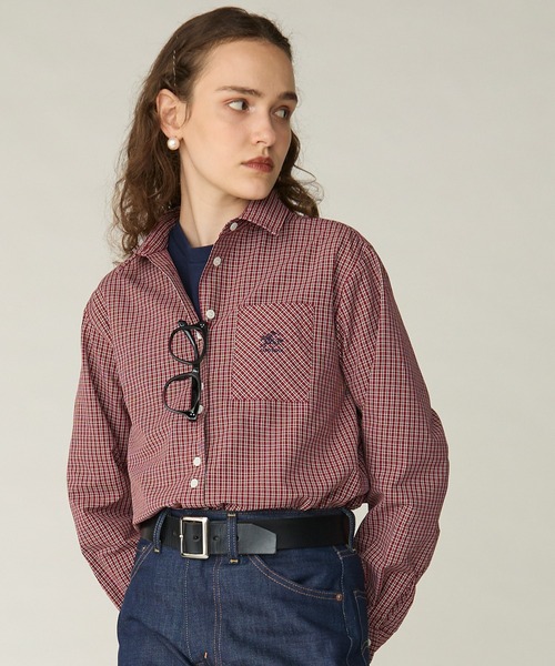 SAINT REPOS(サンルポ)の「【SAINT REPOS サンルポ別注】多ボタンレギュラーシャツ(シャツ/ブラウス・レディース・レッド/ブラック/ベージュ/ブラウン/ブルー・FREE)」の16枚目の写真