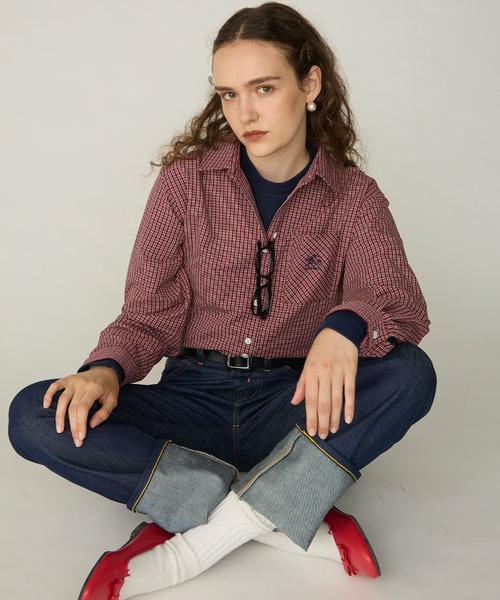 SAINT REPOS(サンルポ)の「【SAINT REPOS サンルポ別注】多ボタンレギュラーシャツ(シャツ/ブラウス・レディース・レッド/ブラック/ベージュ/ブラウン/ブルー・FREE)」の20枚目の写真