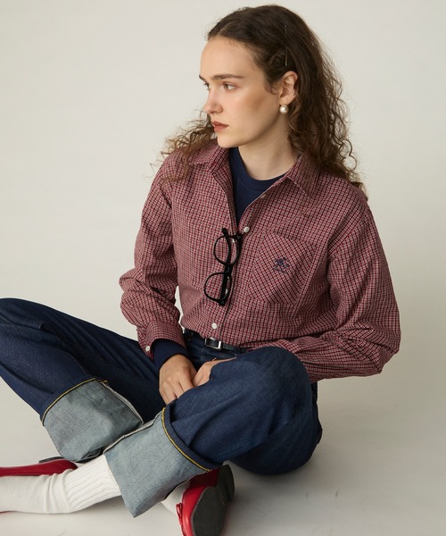 SAINT REPOS(サンルポ)の「【SAINT REPOS サンルポ別注】多ボタンレギュラーシャツ(シャツ/ブラウス・レディース・レッド/ブラック/ベージュ/ブラウン/ブルー・FREE)」の21枚目の写真