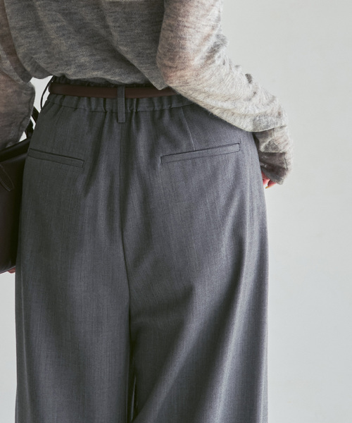 Noble(ノーブル)の「《追加・新色あり》T/W3タックワイドパンツ(スラックス・レディース・チャコールグレー・36/40/38)」の7枚目の写真