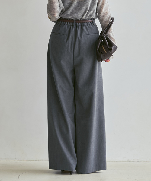 Noble(ノーブル)の「《追加・新色あり》T/W3タックワイドパンツ(スラックス・レディース・チャコールグレー・36/40/38)」の12枚目の写真