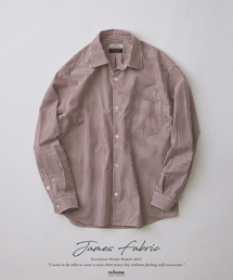 JAMES FABRIC/ジェームスファブリック ピーチ ストライプシャツ