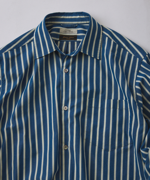 JOURNAL STANDARD relume(ジャーナルスタンダード レリューム)の「JAMES FABRIC/ジェームスファブリック ピーチ ストライプシャツ(シャツ/ブラウス・メンズ・ホワイト/ブラウン/ブルー/ボルドー/コバルトブルー・MEDIUM/LARGE)」の8枚目の写真