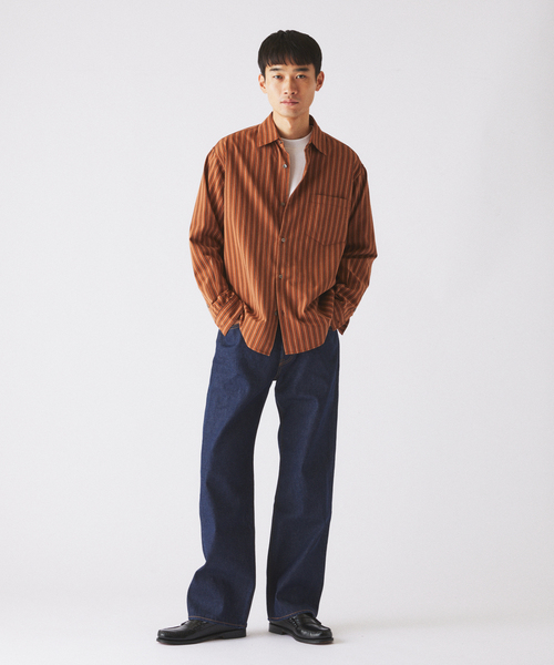 JOURNAL STANDARD relume(ジャーナルスタンダード レリューム)の「JAMES FABRIC/ジェームスファブリック ピーチ ストライプシャツ(シャツ/ブラウス・メンズ・ホワイト/ブラウン/ブルー/ボルドー/コバルトブルー・MEDIUM/LARGE)」の11枚目の写真