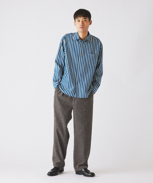 JOURNAL STANDARD relume(ジャーナルスタンダード レリューム)の「JAMES FABRIC/ジェームスファブリック ピーチ ストライプシャツ(シャツ/ブラウス・メンズ・ホワイト/ブラウン/ブルー/ボルドー/コバルトブルー・MEDIUM/LARGE)」の12枚目の写真