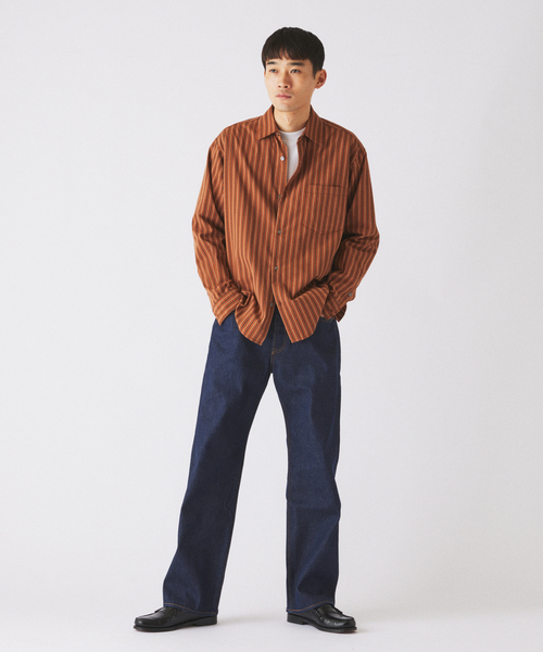 JOURNAL STANDARD relume(ジャーナルスタンダード レリューム)の「JAMES FABRIC/ジェームスファブリック ピーチ ストライプシャツ(シャツ/ブラウス・メンズ・ホワイト/ブラウン/ブルー/ボルドー/コバルトブルー・MEDIUM/LARGE)」の13枚目の写真