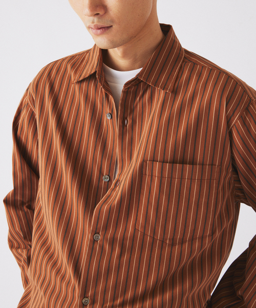 JOURNAL STANDARD relume(ジャーナルスタンダード レリューム)の「JAMES FABRIC/ジェームスファブリック ピーチ ストライプシャツ(シャツ/ブラウス・メンズ・ホワイト/ブラウン/ブルー/ボルドー/コバルトブルー・MEDIUM/LARGE)」の17枚目の写真