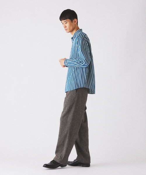 JOURNAL STANDARD relume(ジャーナルスタンダード レリューム)の「JAMES FABRIC/ジェームスファブリック ピーチ ストライプシャツ(シャツ/ブラウス・メンズ・ホワイト/ブラウン/ブルー/ボルドー/コバルトブルー・MEDIUM/LARGE)」の20枚目の写真