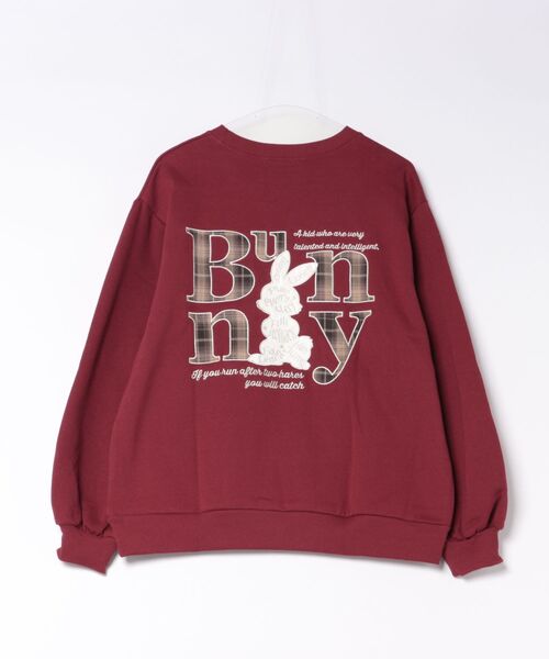 Remind me and forever（リマインドミーアンドフォーエバー）の「チェックロゴ×ラビットPO（Tシャツ/カットソー・レディース・ブラック系その他/ボルドー/ベージュ系その他2/アイボリー・FREE）」の6枚目の写真