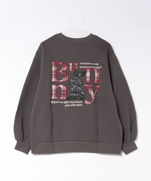 Remind me and forever（リマインドミーアンドフォーエバー）の「チェックロゴ×ラビットPO（Tシャツ/カットソー・レディース・ブラック系その他/ボルドー/ベージュ系その他2/アイボリー・FREE）」の7枚目の写真