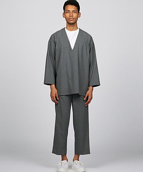 EN ROUTE(アンルート)の「ENR ウールトロピカル1Pワイドパンツ◆(その他パンツ・メンズ・ブラック/グレー・2/1/3)」の7枚目の写真