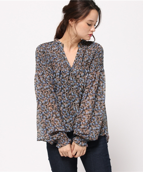 MOUSSY（マウジー）の「SMOCK BLOUSE（シャツ/ブラウス・レディース・グリーン系その他/ブラック系その他/レッド系その他・FREE）」の14枚目の写真