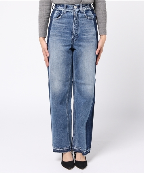 SIDE LINE WIDE LEG DENIM