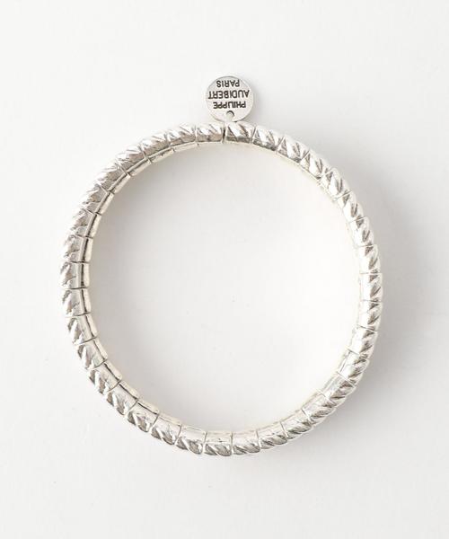 PHILIPPE AUDIBERT（フィリップ オーディベール）の「＜PHILIPPE AUDIBERT＞ホワイトスクエアラインブレスレット ◆（ブレスレット・レディース・オフホワイト・FREE）」の2枚目の写真