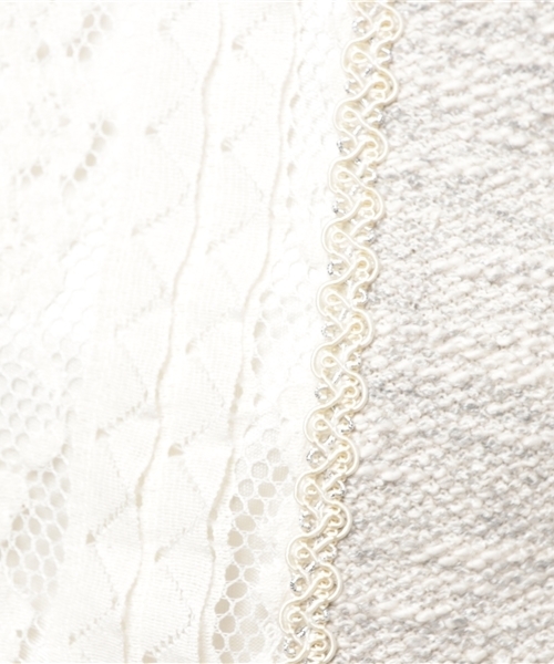 axes femme（アクシーズファム）の「春ツイードタックレースプルオーバー（Tシャツ/カットソー・レディース・ネイビー/ピンク/グレー・MEDIUM）」の4枚目の写真