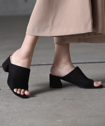 amorous insense | スエードチャンキーヒールサンダル(サンダル)