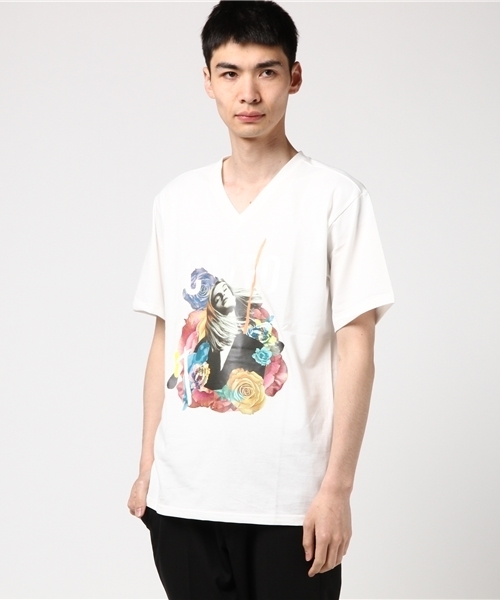 Luv maison（ラブメゾン）の「Luv･フォト＆ナンバリング･Ｔシャツ（Tシャツ/カットソー・メンズ・ホワイト×ブラック/ホワイト×レッド・L/M）」の7枚目の写真