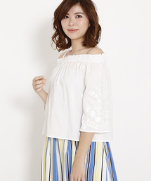 ketty cherie | 綿ローンオフショルブラウス(シャツ/ブラウス)