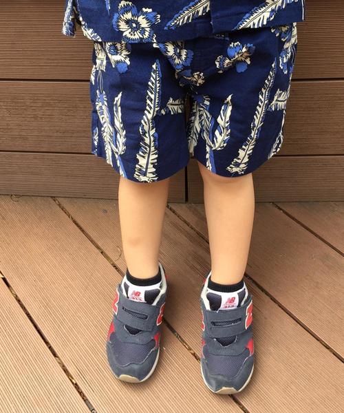 coen（コーエン）の「【coen キッズ】【NOMA textile design別注】アロハショーツ(110/130/150cm)（その他パンツ・キッズ・ベージュ/ネイビー・110/130/150）」の2枚目の写真