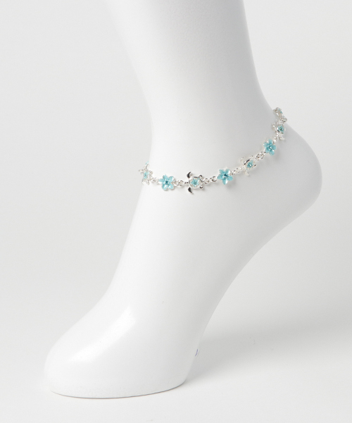 Kahiko（カヒコ）の「【Kahiko】プルメリアホヌ ブレス＆アンクレット2WAY（ブレスレット・レディース・アクア/ホワイト/マルチ/ライトピンク/ネイビー・FREE）」の8枚目の写真