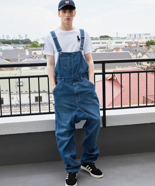 セール】デニム オーバーオール ジーンズ つなぎ サルエルタイプ