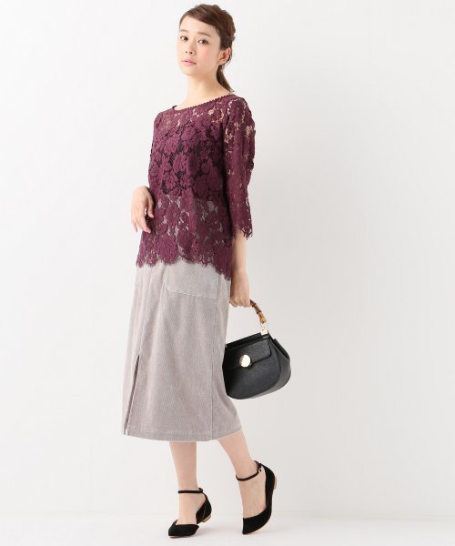 SLOBE IENA（スローブイエナ）の「カラーレースブラウス◆（シャツ/ブラウス・レディース・ホワイト/ネイビー/ボルドー・FREE）」の11枚目の写真