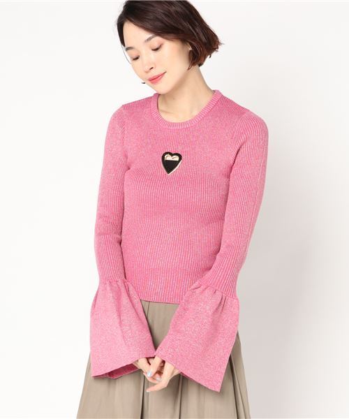 onespo（ワンスポ）の「ハートラメニット（ニット/セーター・レディース・ブラック/ピンク・M）」の10枚目の写真